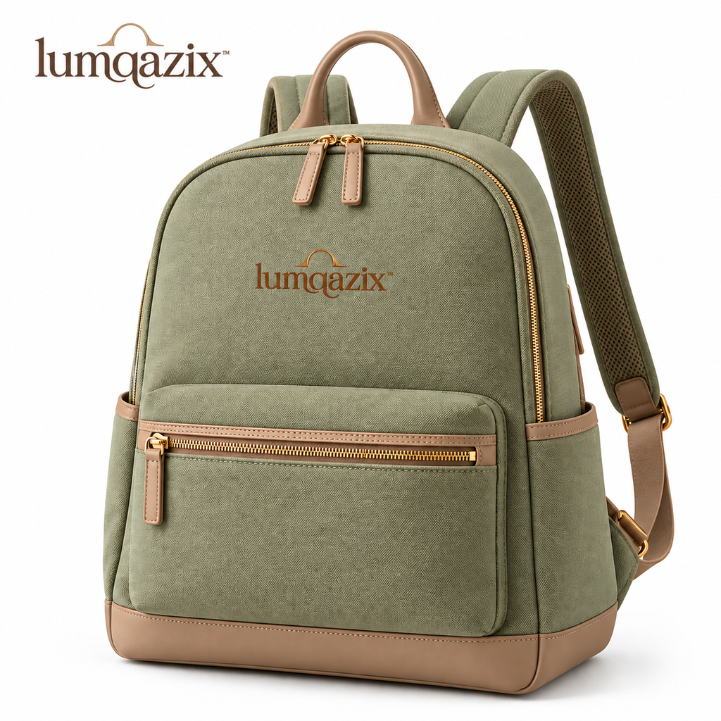Lumqazix™ Sage Green Commuter Backpack