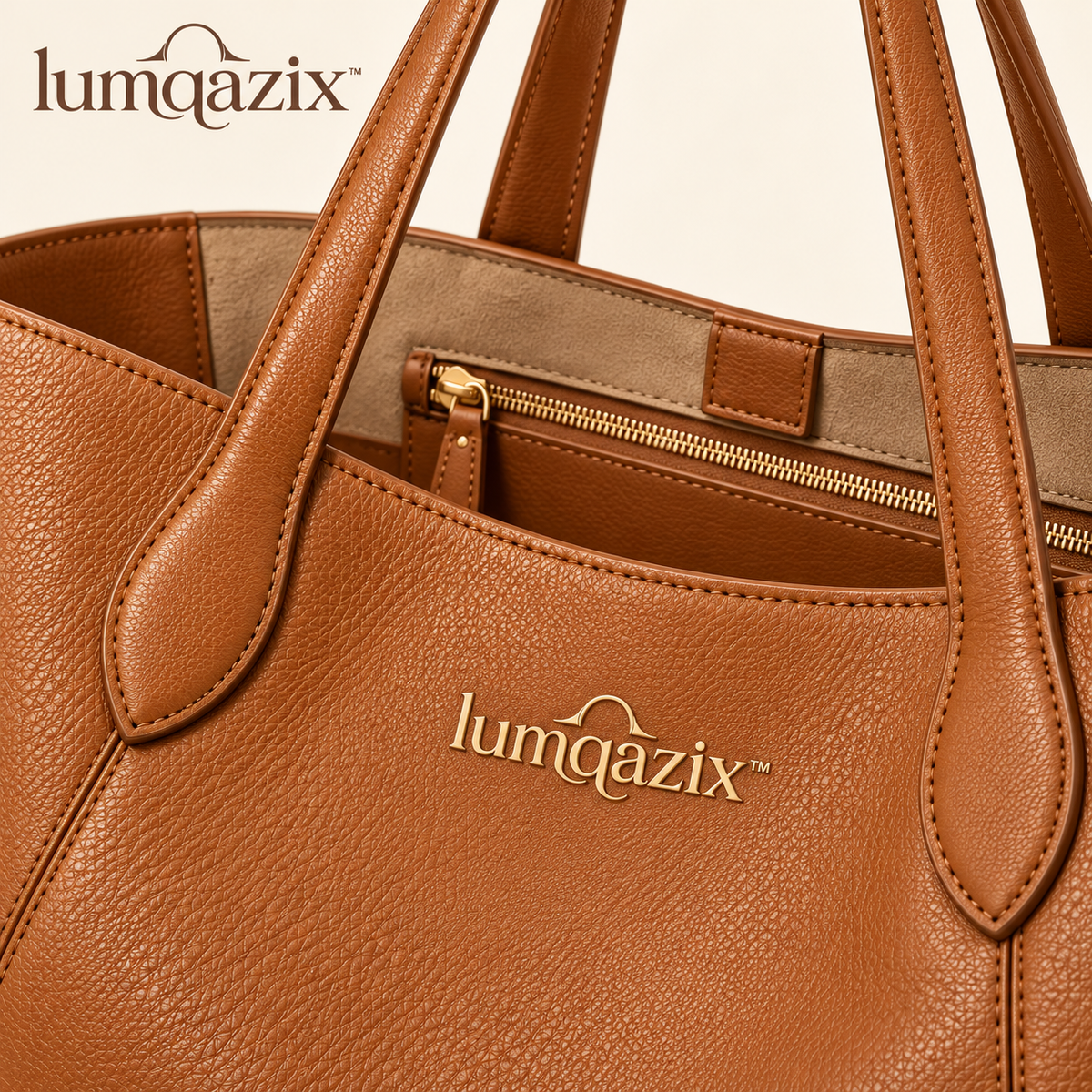 Lumqazix™ Cognac Everyday Tote
