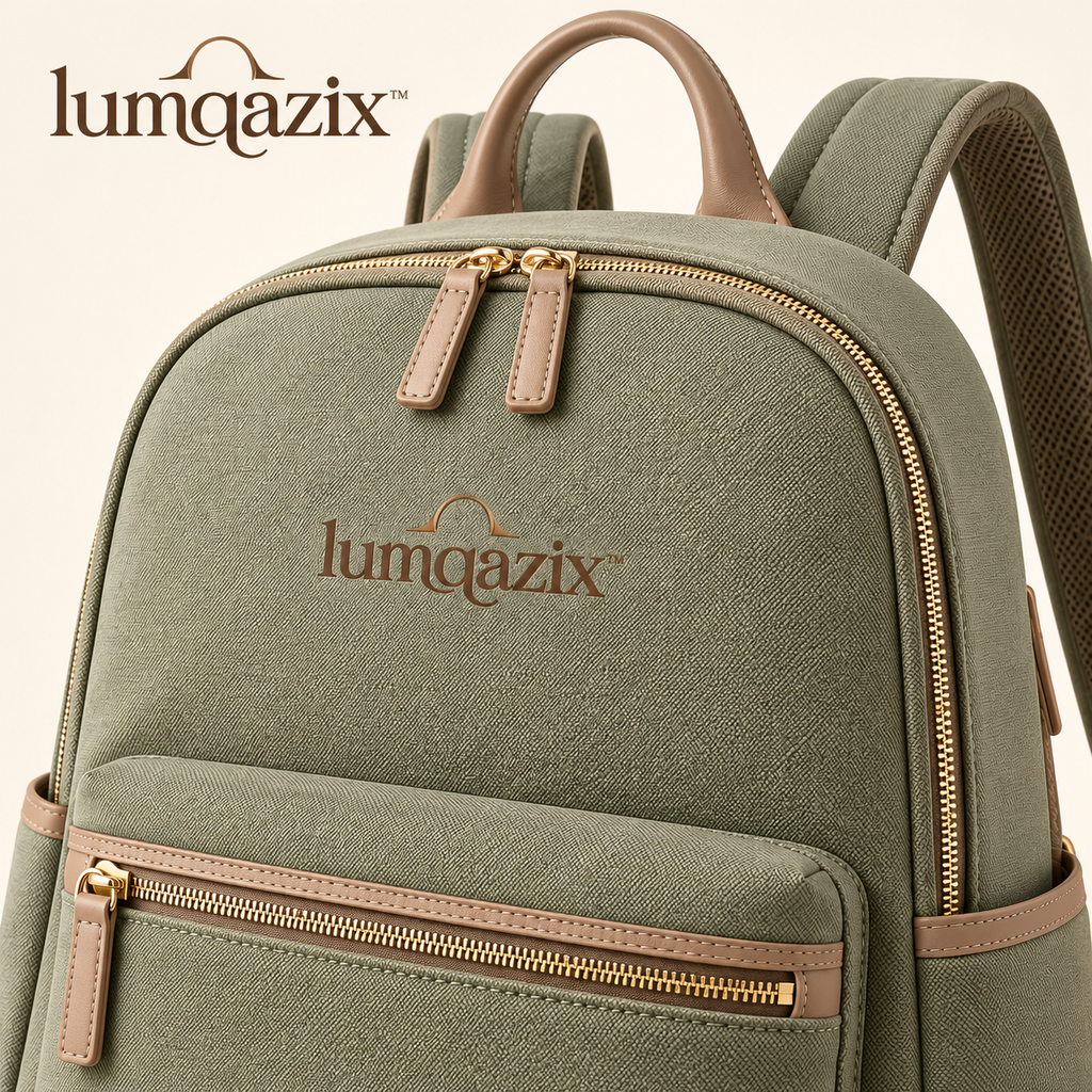 Lumqazix™ Sage Green Commuter Backpack