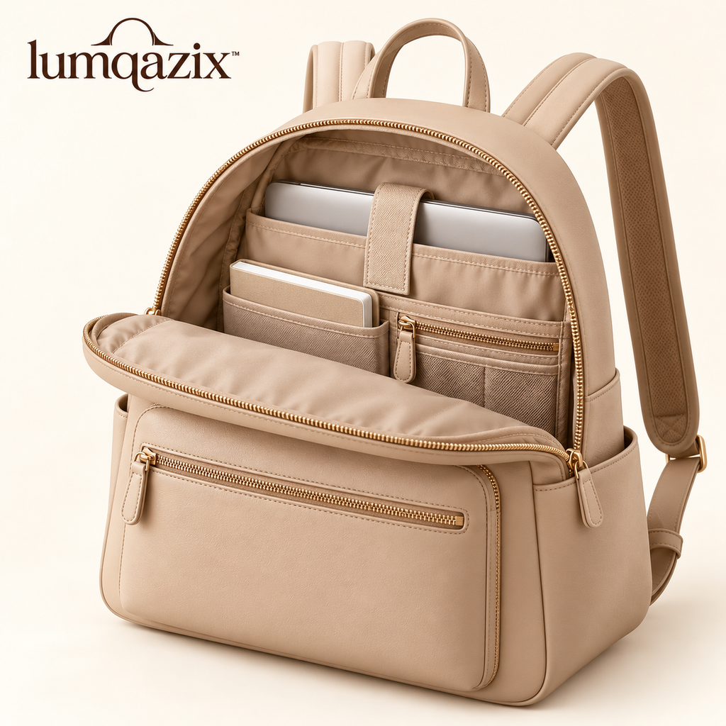 Lumqazix™ Warm Sand City Backpack