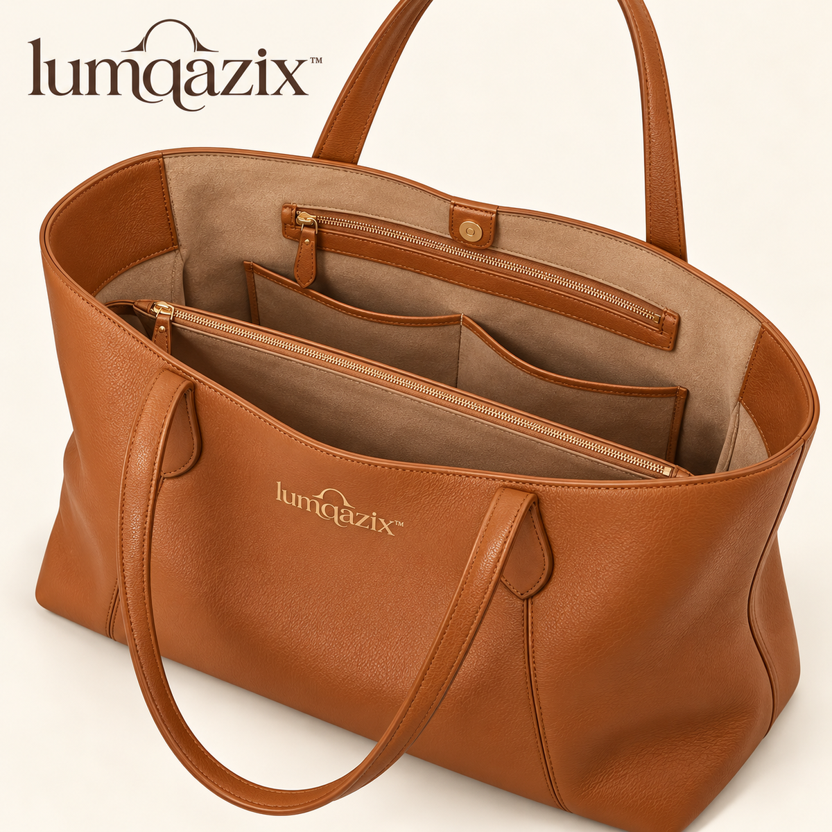 Lumqazix™ Cognac Everyday Tote