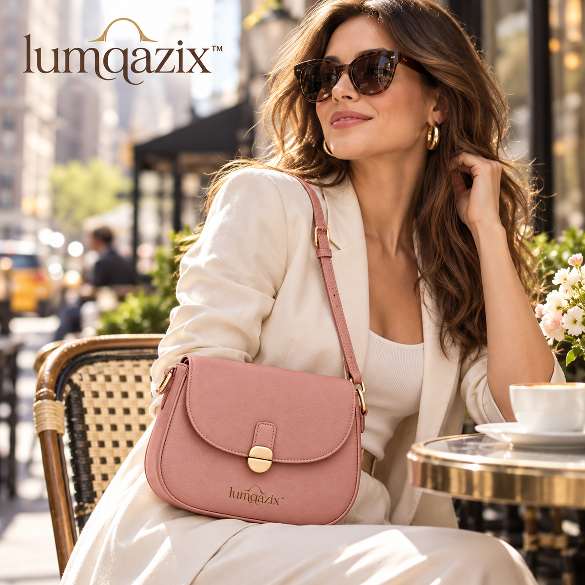 Lumqazix™ Dusty Rose Flap Crossbody